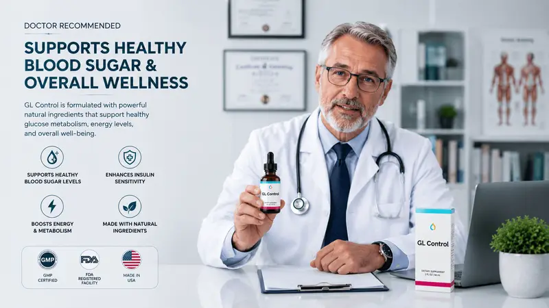 Healthcare professional endorsing GL Control blood sugar support supplement made in USA